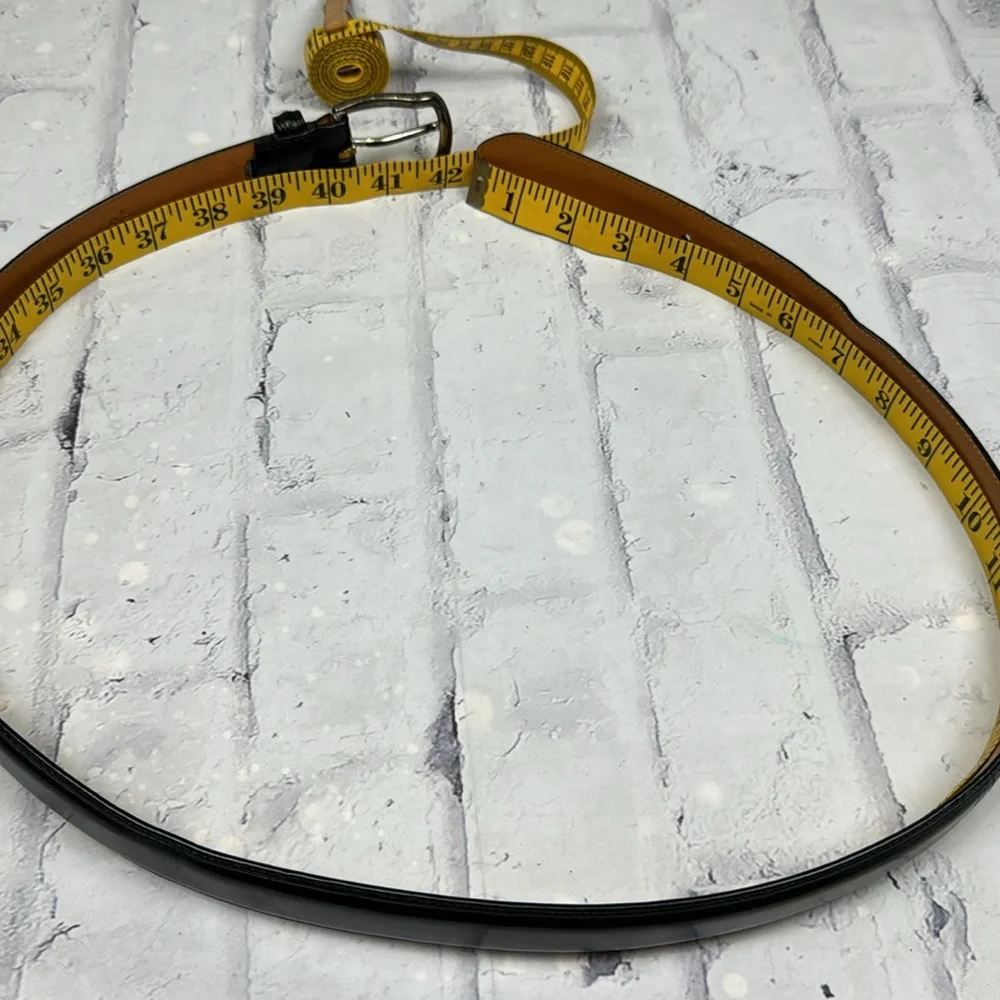 Polo Ralph Lauren Genuine Leather Belt Black with Brass Buckle Horse Logo